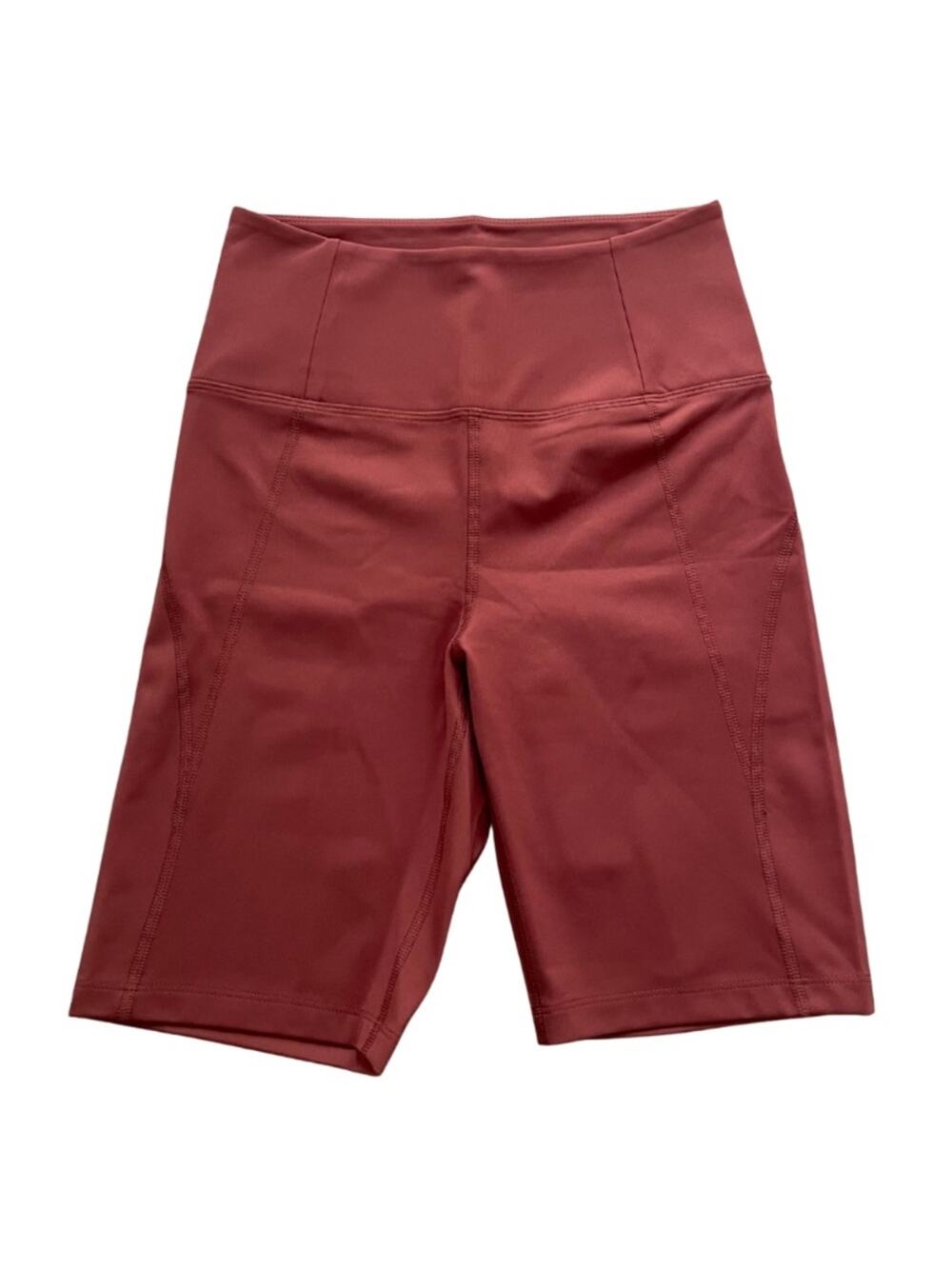 girlfriend collective High-Waist Bike Shorts Rust Brick women S #4011-MS-SM